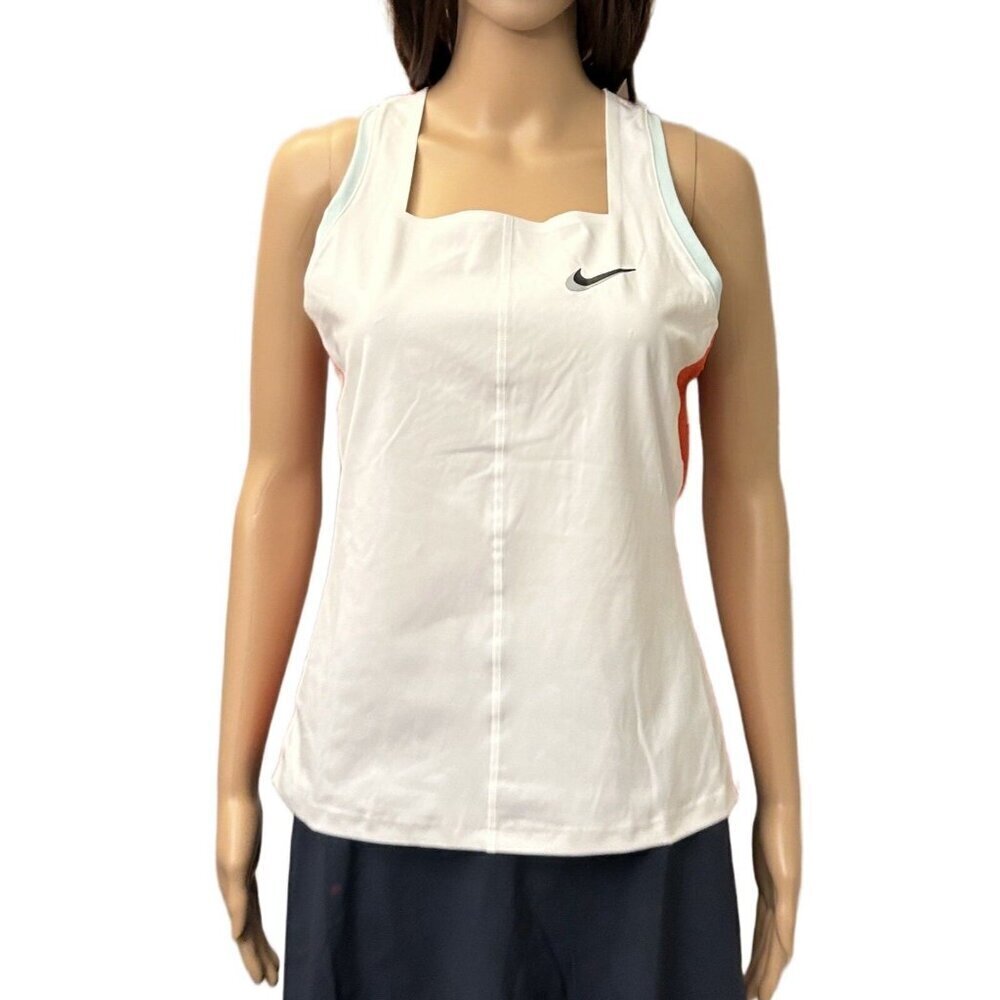 Nike Women's Tennis Tank Size M Slam Court Dri-FIT Sleeveless DR6795-100 NWT $62